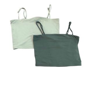Green 2pcs tube tops